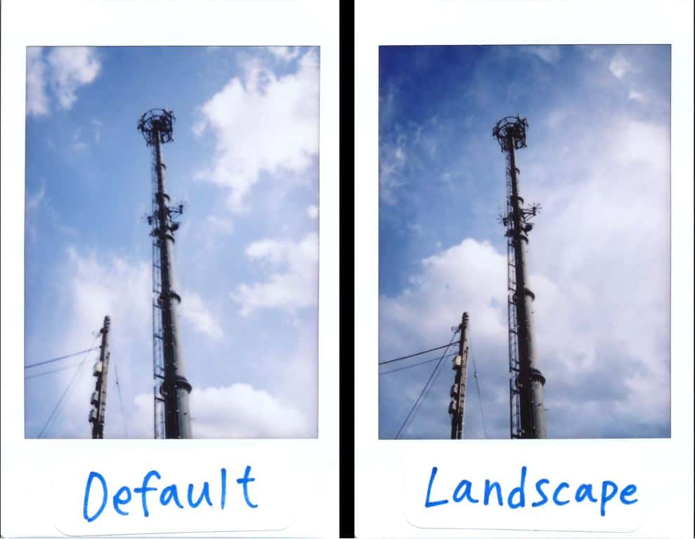 Default vs Landscape Mode Sky