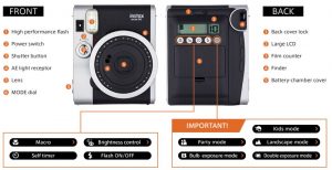 Instax mini 90 front and back