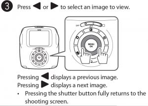 viewing the image on sq20 Instax camera